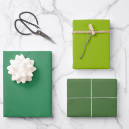 Effen Zeeappel Varengroen Schaduwen 3 Tinten Inpakpapier Vel