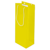 Effen zonnige gele kleur wijn cadeautas (Voorkant Gekanteld)