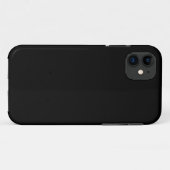 Effen zwarte kleur Case-Mate iPhone case (Achterkant (horizontaal))
