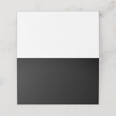 Effen zwarte kleur plaatskaartje (Buitenkant ongevouwen)