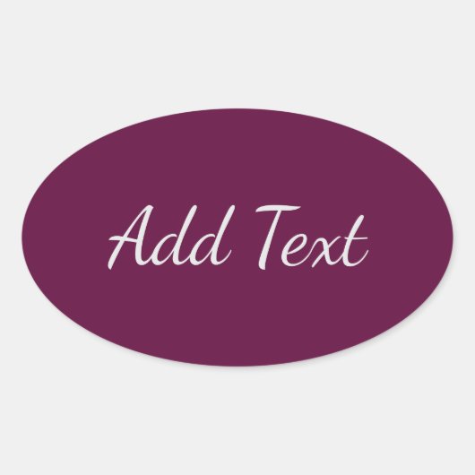 Effendonkelft Magenta Ovale Sticker (Voorkant)