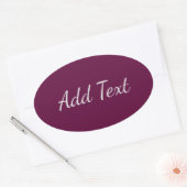 Effendonkelft Magenta Ovale Sticker (Envelop)