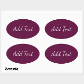 Effendonkelft Magenta Ovale Sticker (Vel)