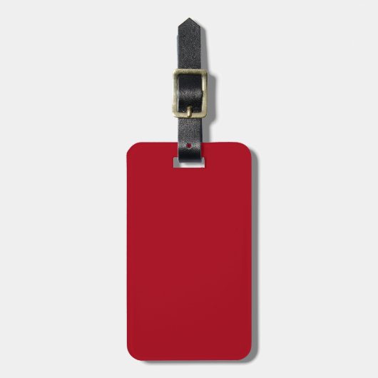 Effendonkleur Rood met Zwarte Tekst Bagagelabel (Voorkant verticaal)