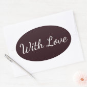 Effendonkleurig Ovale Sticker (Envelop)