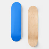 Effene Azuurblauwe Kleur Achtergrond Persoonlijk Skateboard (Voorkant)