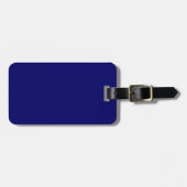 Effene donker marineblauw met zwarte tekst bagagelabel (Voorkant horizontaal)