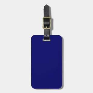 Effene donker marineblauw met zwarte tekst bagagelabel