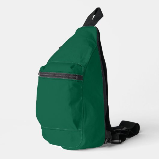 Effene donkergroene gestructureerde achtergrond sling bag (Rechterhoek)