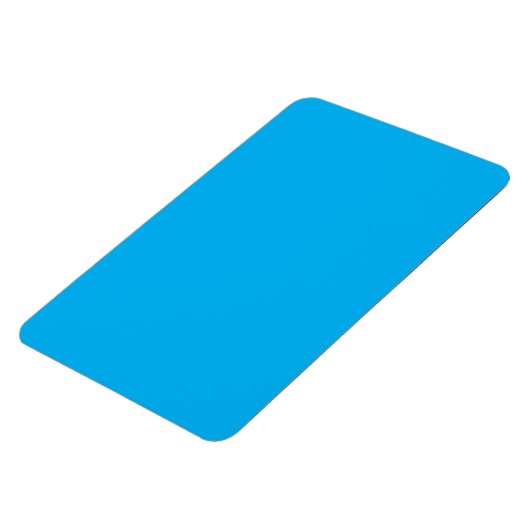Effene helderblauwe achtergrond magneet (Linkerzijde)