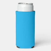 Effene helderblauwe achtergrond seltzer blikjeskoeler (Seltzer Achterkant)