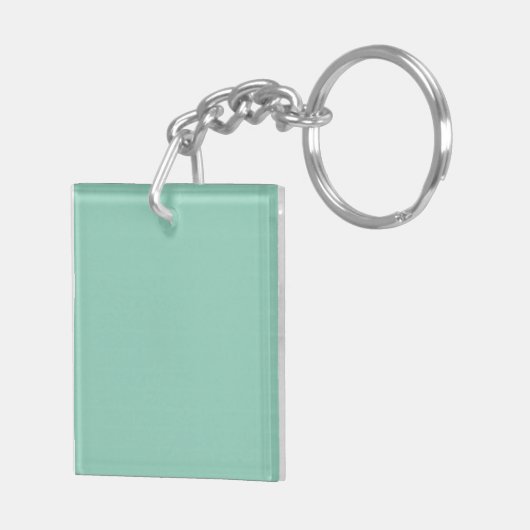 Effene mintgroene achtergrond sleutelhanger (Achterkant Rechts)