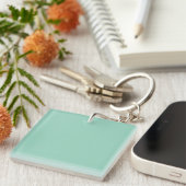 Effene mintgroene achtergrond sleutelhanger (Voorkant Rechts)