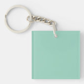 Effene mintgroene achtergrond sleutelhanger (Voorkant)
