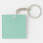Effene mintgroene achtergrond sleutelhanger (Achterkant)