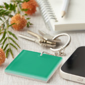 Effene teal achtergrond met een gladde textuur sleutelhanger (Voorkant Rechts)