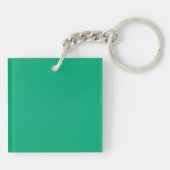 Effene teal achtergrond met een gladde textuur sleutelhanger (Achterkant)
