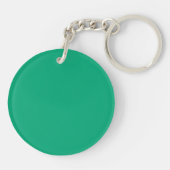Effene teal achtergrond met een gladde textuur sleutelhanger (Achterkant)