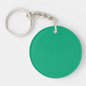 Effene teal achtergrond met een gladde textuur sleutelhanger (Voorkant)
