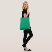 Effene teal achtergrond met een gladde textuur tote bag (Op model)