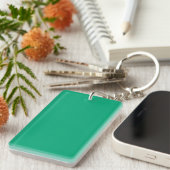 Effene turquoise achtergrond met een gladde textuu sleutelhanger (Voorkant Rechts)
