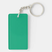 Effene turquoise achtergrond met een gladde textuu sleutelhanger (achterkant)
