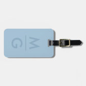 Effene Zachte Hemel Licht Pastel Baby Blauwe Kleur Bagagelabel (Voorkant horizontaal)