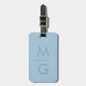 Effene Zachte Hemel Licht Pastel Baby Blauwe Kleur Bagagelabel (Voorkant verticaal)