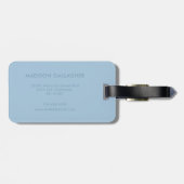 Effene Zachte Hemel Licht Pastel Baby Blauwe Kleur Bagagelabel (Achterkant horizontaal)
