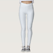 Effene Zachte Hemel Licht Pastel Babyblauwe Kleur Leggings (Voorkant)