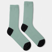 Effene Zachte Licht Pastel Salie Mosgroen Kleur Sokken (Rechts)