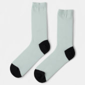 Effene Zachte Licht Pastel Salie Mosgroen Kleur Sokken (Links)