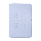 Effene zachte lucht lichte pastel babyblauwe kleur badmat (Voorkant Verticaal)