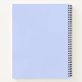 Effene zachte lucht lichte pastel babyblauwe kleur notitieboek (Achterkant)