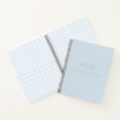 Effene zachte lucht lichte pastel babyblauwe kleur notitieboek (Binnen)