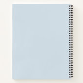 Effene zachte lucht lichte pastel babyblauwe kleur notitieboek (Achterkant)