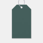 Effengrijs turquoise cadeaulabel (Voorkant)