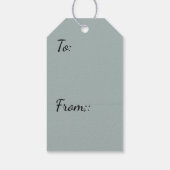 Effengrijs turquoise cadeaulabel (Achterkant)