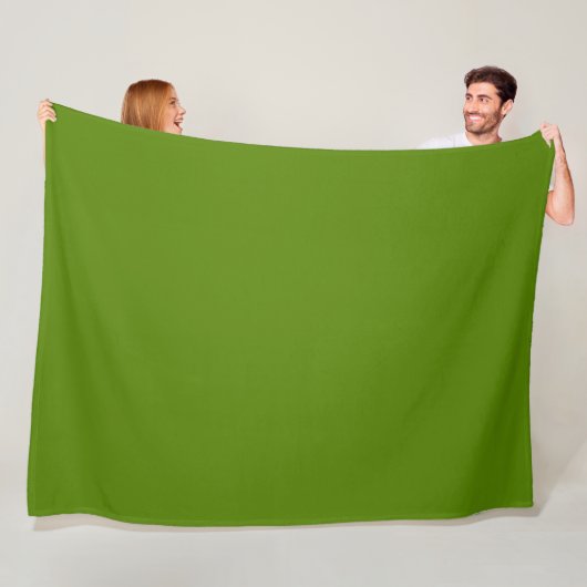 Effengroen Fleece Deken (In situ)