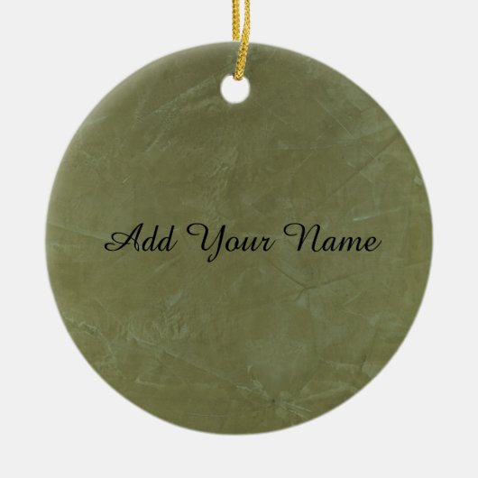Effengroen Keramisch Ornament (Voorkant)