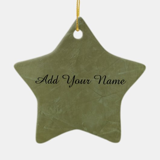 Effengroen Keramisch Ornament (Voorkant)