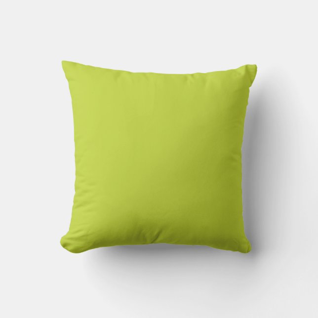 Effenkleurig groen geel Worp Kussen (Voorkant)