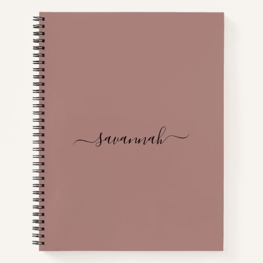 Effenkleurig monogram schetsboek notitieboek (Voorkant)