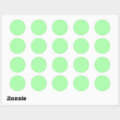 Effenkleurige moderne mintgroene blanco ronde sticker (Vel)