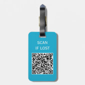Effenkleurige QR-code Scan als verloren Geglazuurd Bagagelabel (Achterkant verticaal)
