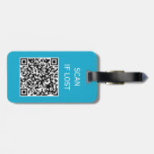 Effenkleurige QR-code Scan als verloren Geglazuurd Bagagelabel (Achterkant horizontaal)