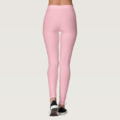 Effenkleurige roze massief leggings (Achterkant)