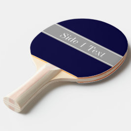 Effennauwwe blauw, donkergrijze lint naam initiaal tafeltennisbatje