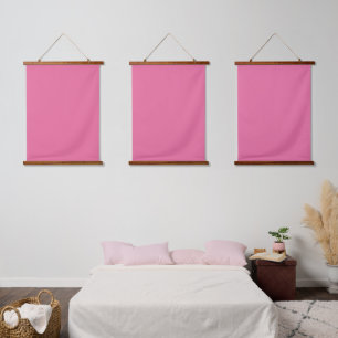 Effenset met massief roze roos drie wandtapijten hangend wandkleed