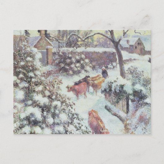 Effet de Neige a Montfoucault, 1882 Briefkaart (Voorkant)